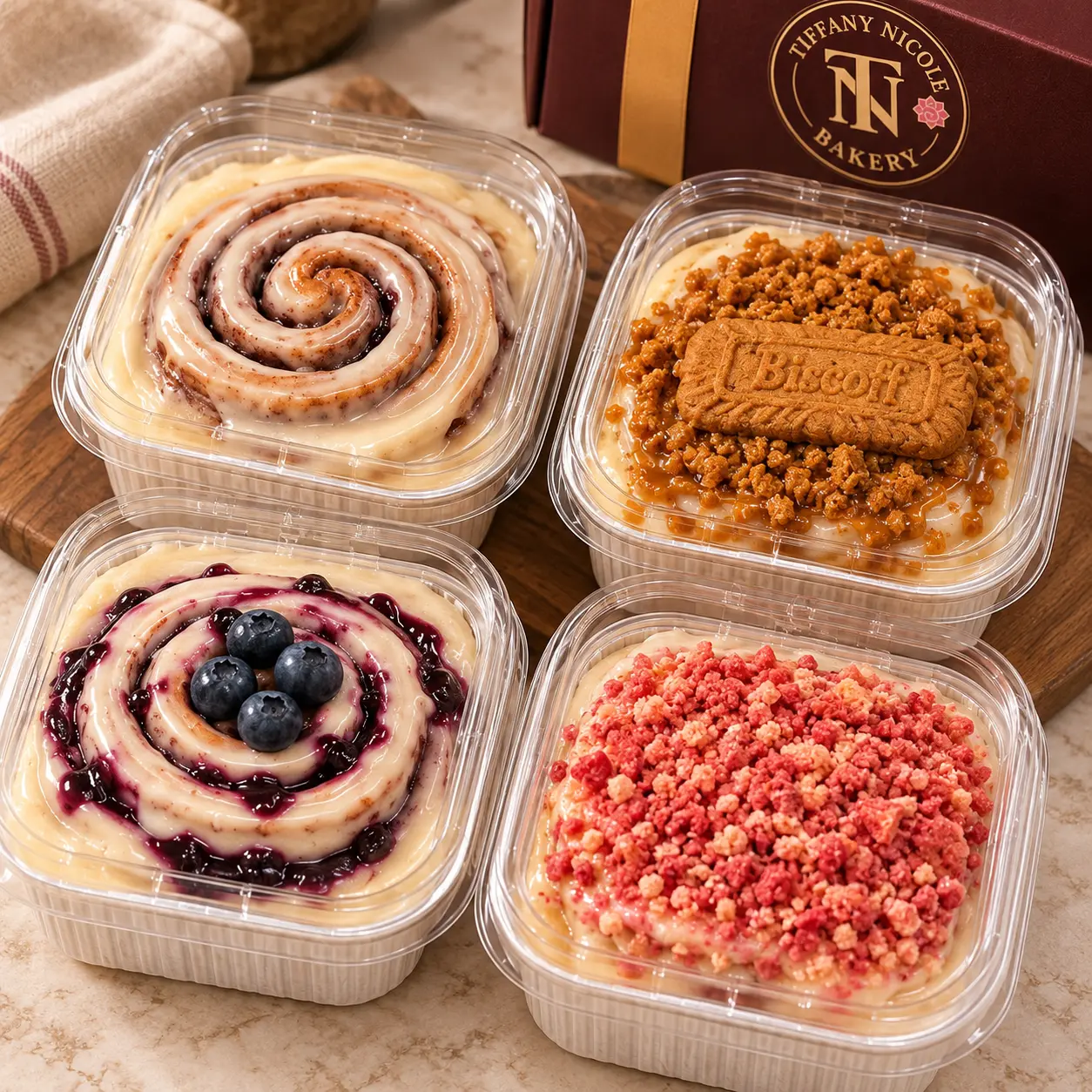 Signature cinnamon rolls by Tiffany Nicole Bakery